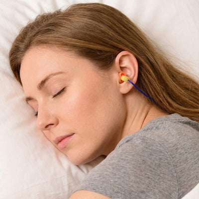 QuietCord | 10pcs Corded Silicone Earplugs – Noise Reduction – Soft Reusable Silicone – Hearing Protection At Work Sleep Study And Travel