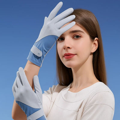 SunGlide | Women's Sun-Protection Gloves – UPF 50+ UV Defence – Prevent Dark Spots - Breathable Mesh – Driving & Outdoor Use