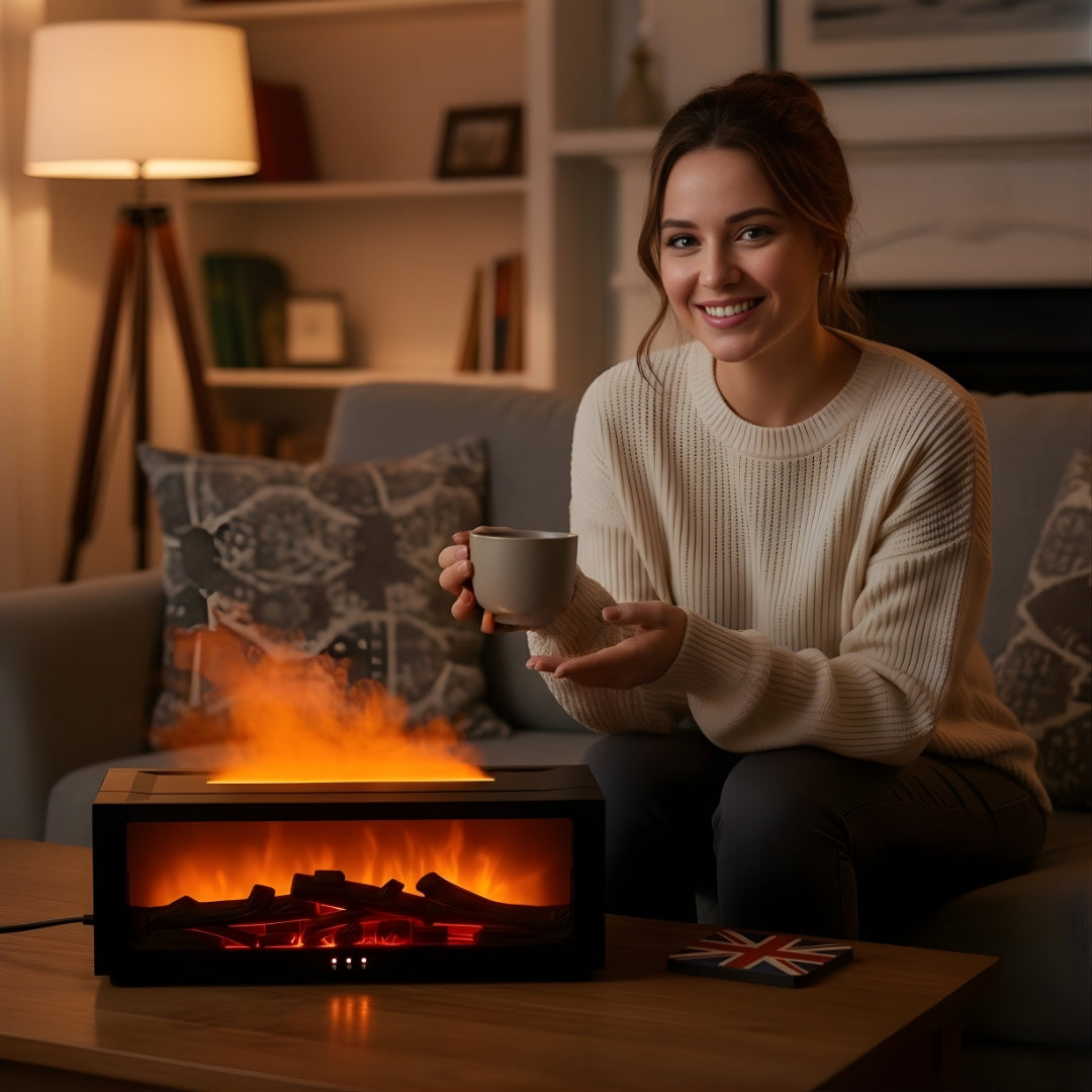 CalmAura | Essential Oil Diffuser Humidifier – Deep Sleep & Dry-Air Relief – Quiet USB-Powered 150 ml Tank – Bedroom & Living Room