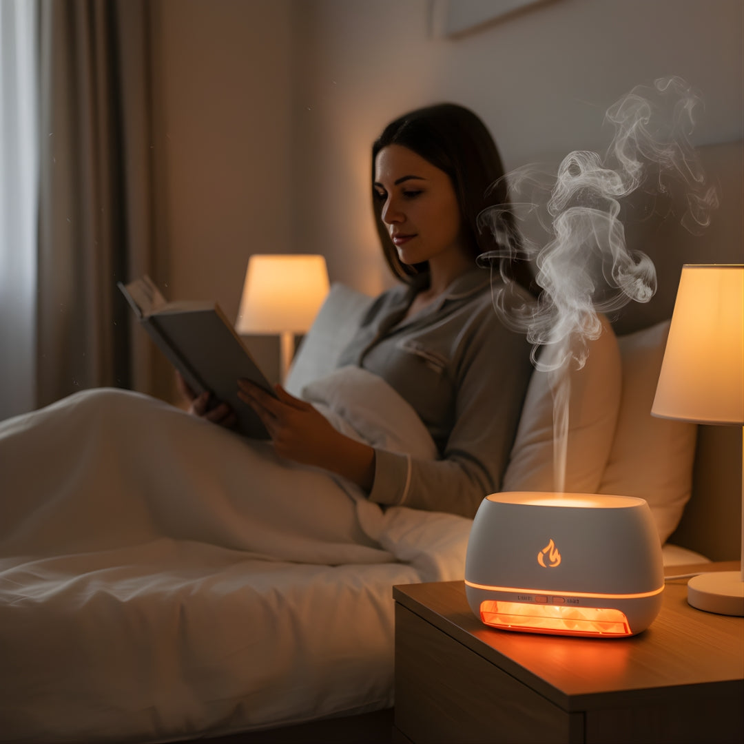 SaltAura | Humidifier Diffuser – Relieves Dry Air and Aids Sleep – Himalayan Salt Crystal, Quiet Mist and Calming Home Air Wellness