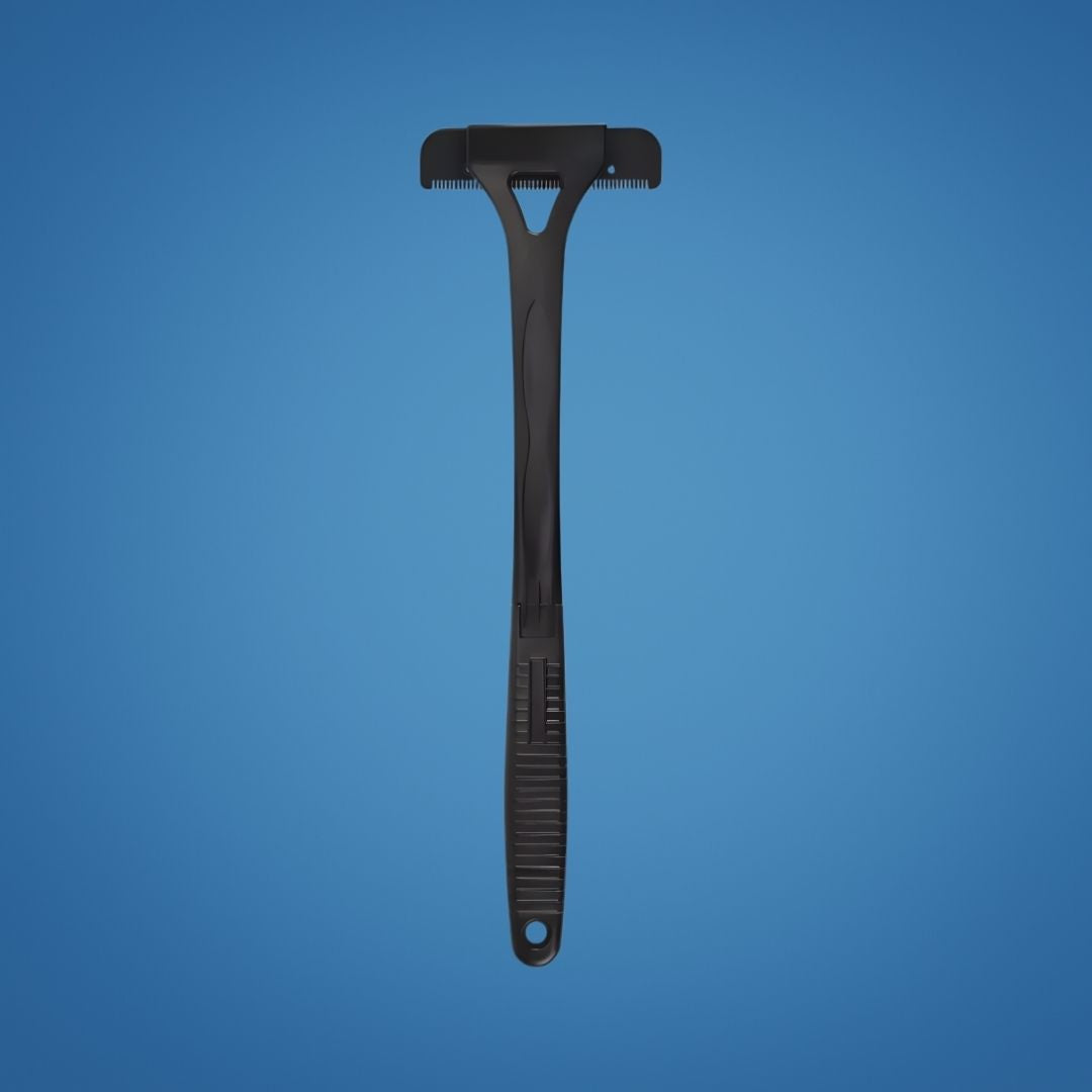 BackEase | Back Hair Shaver – Extra-Long Handle Reach – Sharp Stainless Blades – Smooth Pain-Free Shave – Effortless DIY Grooming for Men