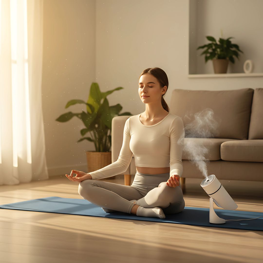 AeroMist | Portable Aromatherapy Humidifier – Ultra Quiet – 90° Tilt Rotation – Relieves Dry Air & Enhances Sleep in Bedroom or Office