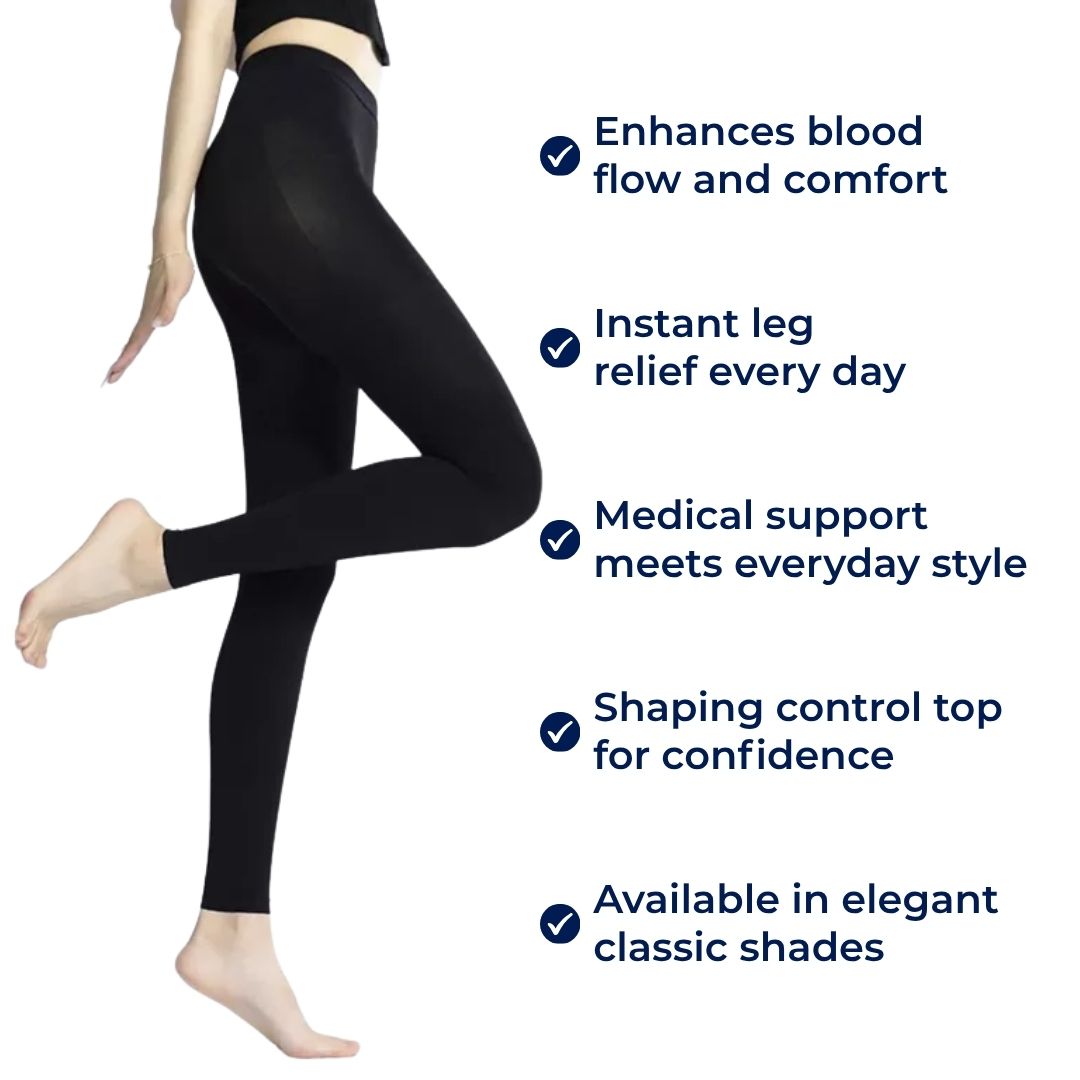 LightLegs | Compression Pantyhose for Women – Graduated Pressure – Improves Circulation – Relieves Pain – Reduces Swelling – All-Day Comfort