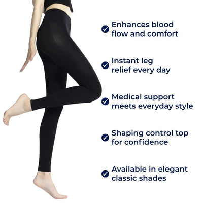 LightLegs | Compression Pantyhose for Women – Graduated Pressure – Improves Circulation – Relieves Pain – Reduces Swelling – All-Day Comfort