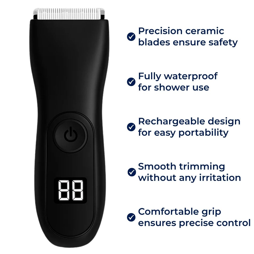 SkinGroom | Body Hair Trimmer – Waterproof – Ceramic Blade – Painless Cordless Grooming for Men – Smooth Results, No Nicks or Irritation