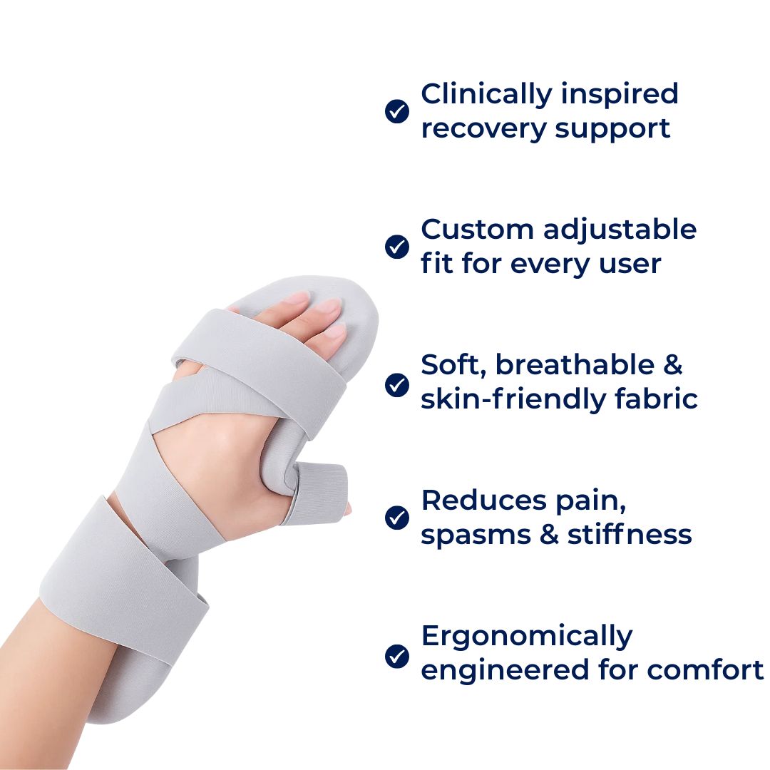 HandRevive | Stroke Hand Support Brace – Adjustable – Breathable – Restores Mobility – Pain Relief & Comfort – Aids Daily Recovery