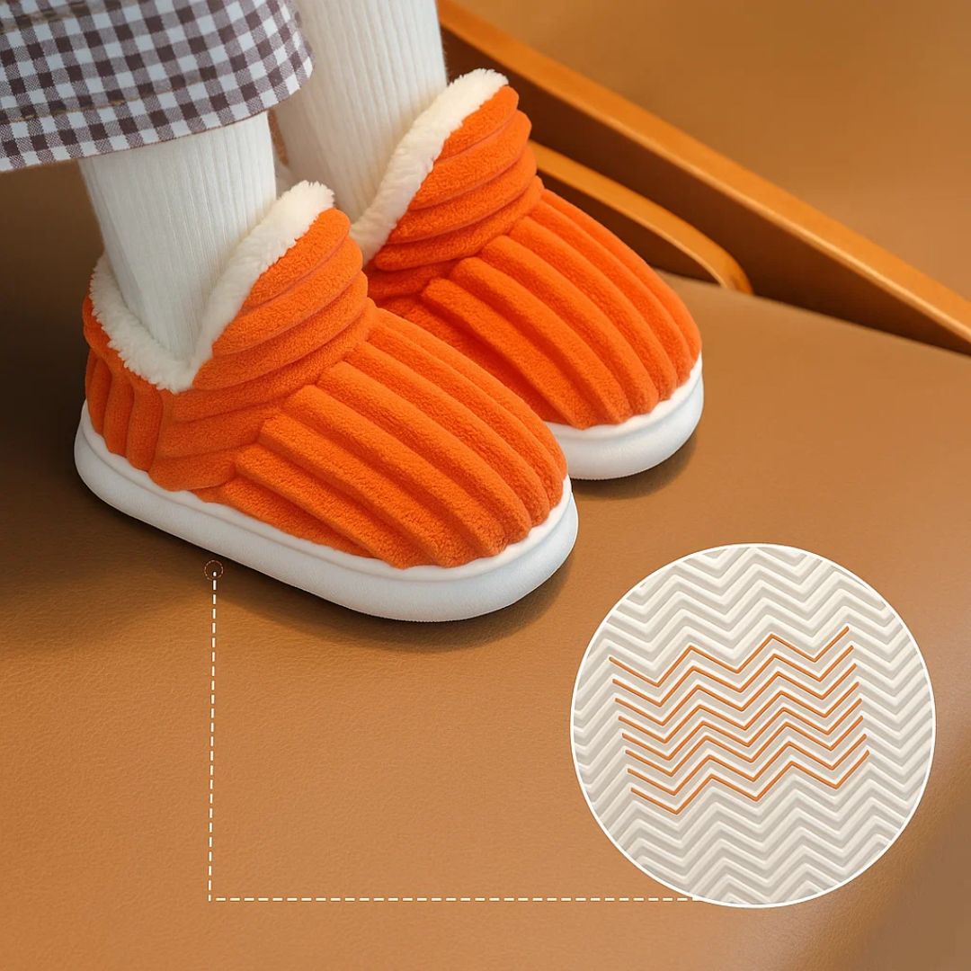 CozyStep | Kids Slippers – Non-Slip Grip – Plush Warm Lining – Keep Feet Cosy Safe and Supported – Perfect Indoor Comfort for Children