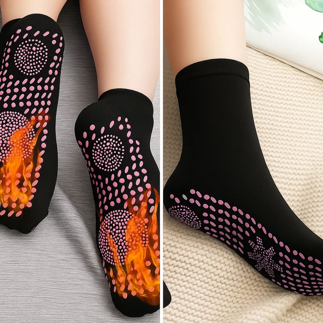 SlimTherm | Self-Heating Socks – Magnetic Therapy – Breathable Slimming Thermal Socks for Cold Feet Relief – Boosts Circulation & Comfort