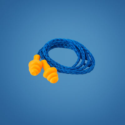 QuietCord | 10pcs Corded Silicone Earplugs – Noise Reduction – Soft Reusable Silicone – Hearing Protection At Work Sleep Study And Travel