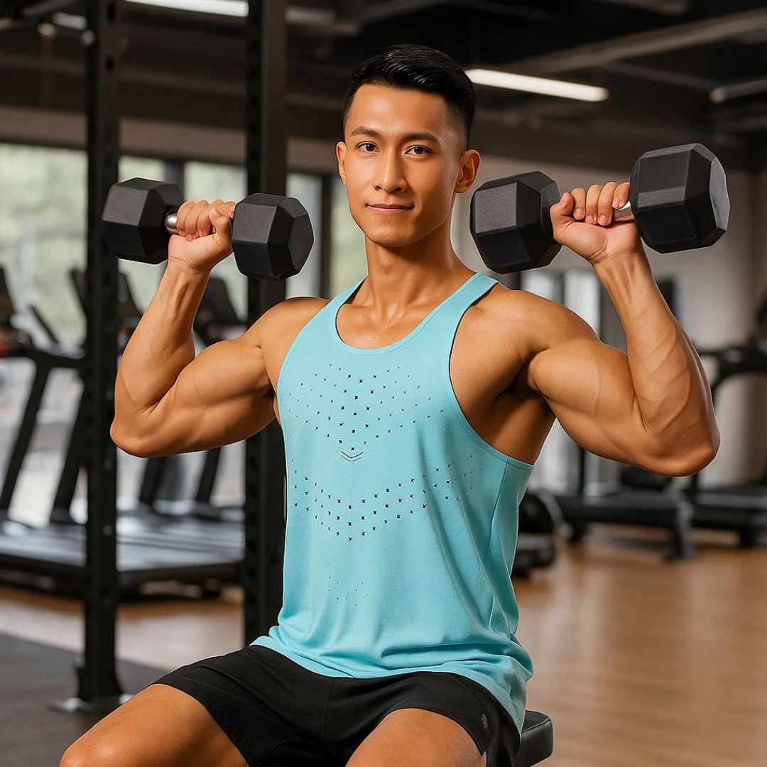 AirFlex | Gym Tank Top – Breathable Ventilated Fabric – Sleeveless Stretch Fit – Men’s Fitness Training & Workout Performance Vest