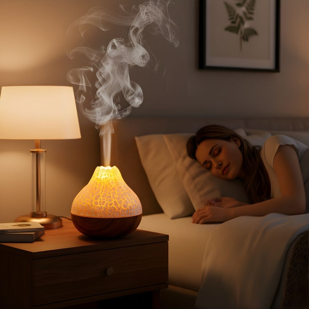 CalmMist | Humidifier and Essential Oil Diffuser – Quiet Ultra-Fine Mist – 300 ml Water Tank – Relieves Dry Skin – Enhances Sleep Quality