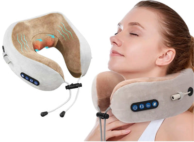 Eleviva | U-Shaped Neck Massager – Travel Pillow with Memory Foam – Elevation – Back Support – Snoring – Legs – Relaxation