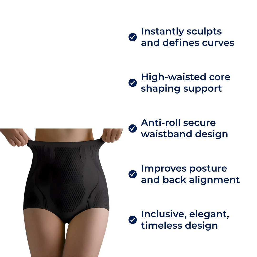 SmoothSilhouette | Tummy Control Shapewear Briefs – High Waist – Breathable Seamless Fit – Flattens Belly – Feels Invisible All Day