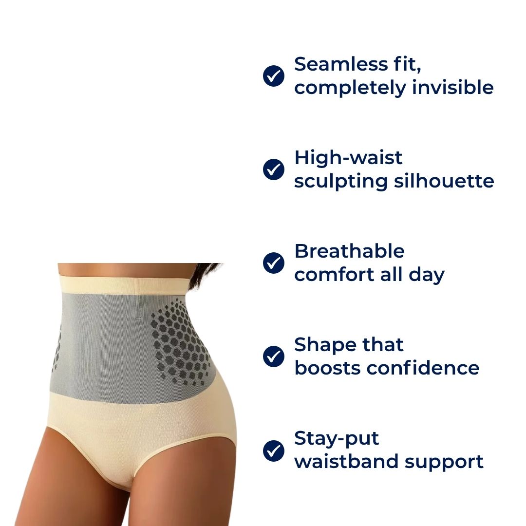ShapeEase | Tummy Control Knickers – Seamless Smoothing – High Waist – Breathable Comfort – Slimming Confidence – Invisible Under Dresses