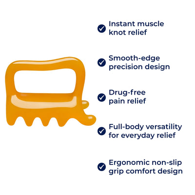 MuscleEase | Acupressure Massager – Knot Relief – Smooth-Edge Handheld Design – Back & Shoulder Recovery – Relax Muscles & Boost Circulation