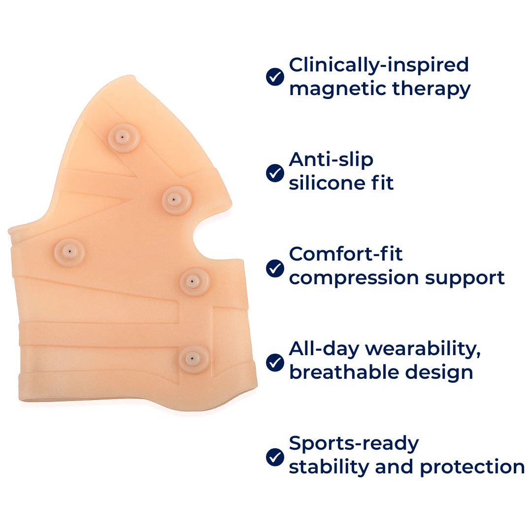 MagniFlex | Magnetic Pain Relief Knee Support – Stimulates Circulation for Fast Recovery – Silicone Anti-Slip Fit – For Running & Arthritis Pain