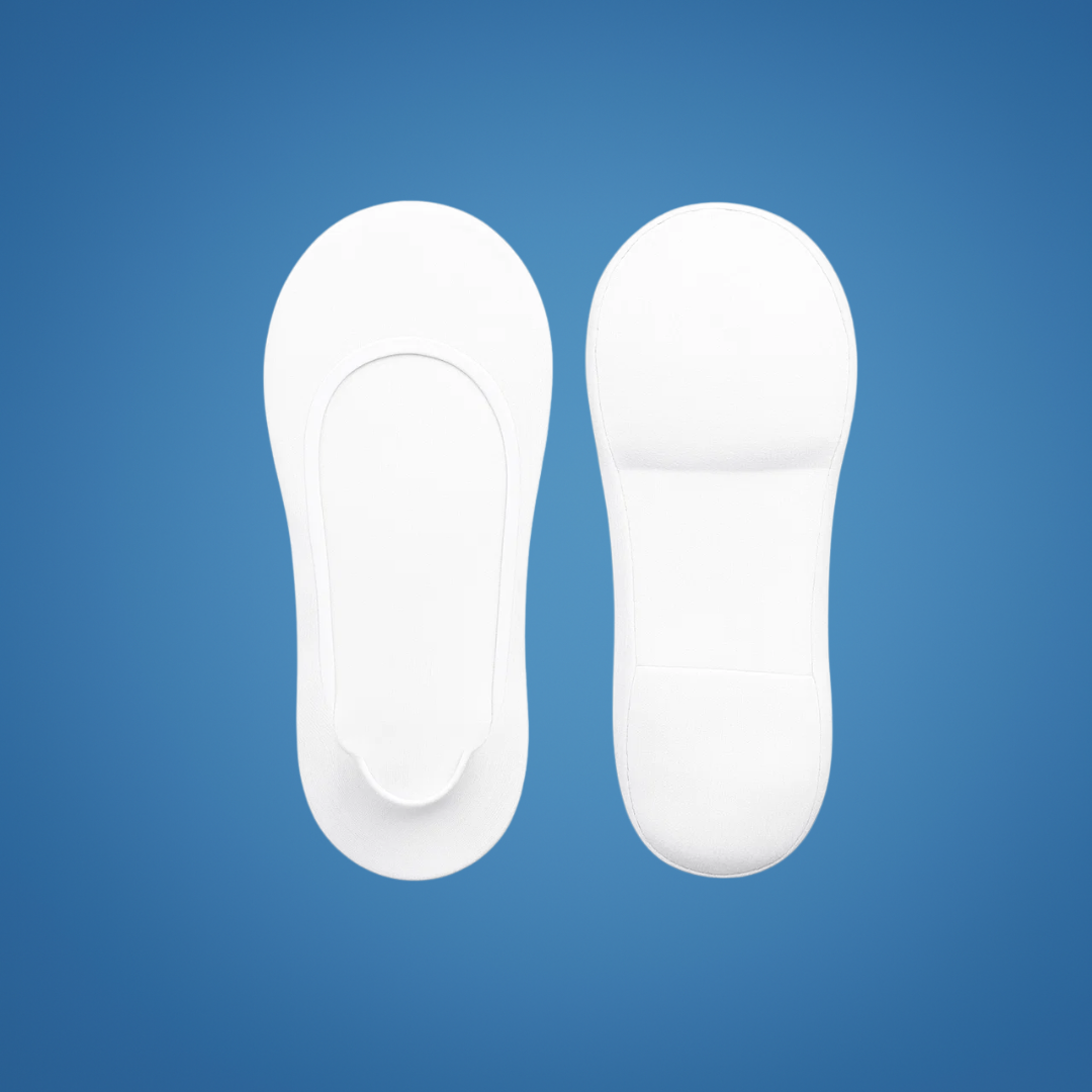 ComfyStride | No-Show Padded Socks – Shock Absorbing Comfort – Breathable Cotton Cushion – Anti-Slip Heel – Women All-Day Walking Relief