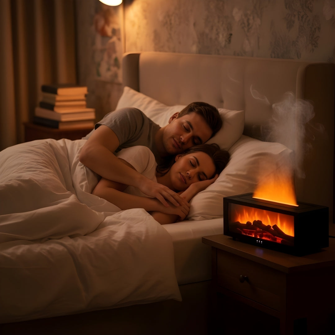 CalmAura | Essential Oil Diffuser Humidifier – Deep Sleep & Dry-Air Relief – Quiet USB-Powered 150 ml Tank – Bedroom & Living Room