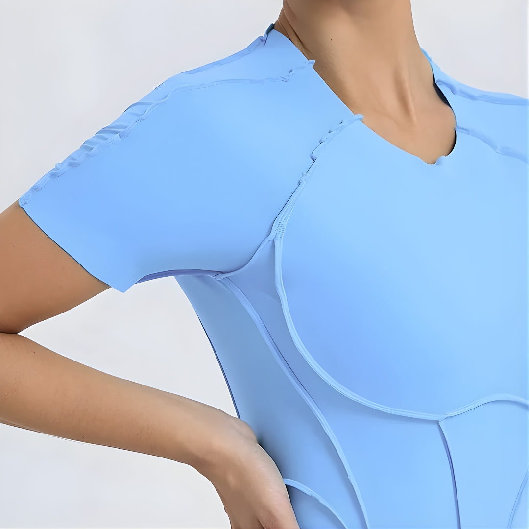 FitFlair | Women’s Workout Jumpsuit – Breathable Backless One-Piece – Stretch Fit Boosts Comfort Confidence Freedom for Gym & Athleisure