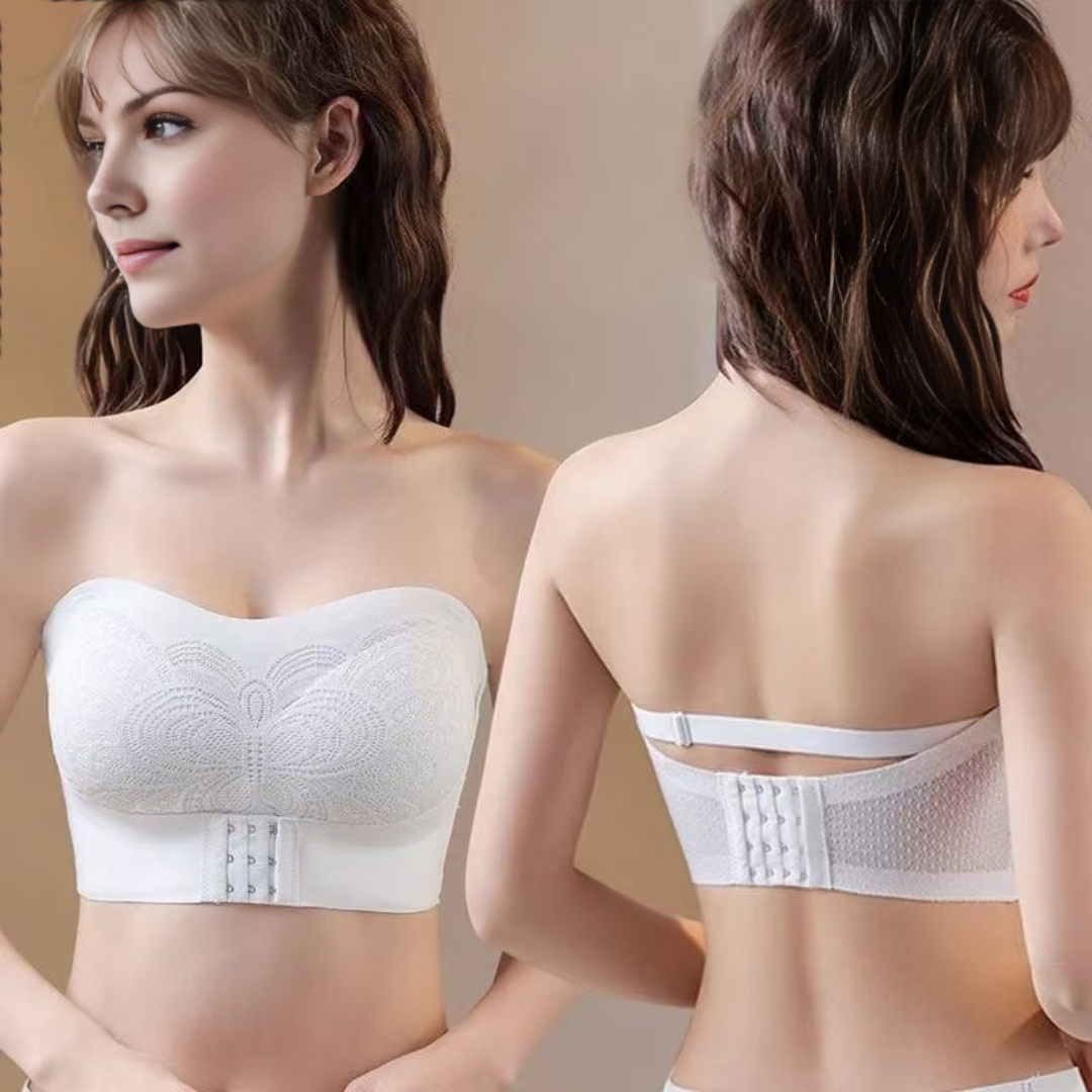 PostureEase | Strapless Posture Bra – Front-Closure Convenience – Light Soft Fabric – Comfortable Support – Improves Posture Under Outfits