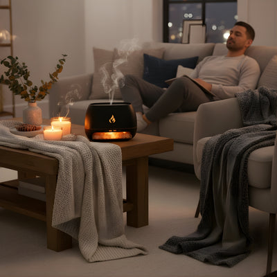 SaltAura | Humidifier Diffuser – Relieves Dry Air and Aids Sleep – Himalayan Salt Crystal, Quiet Mist and Calming Home Air Wellness