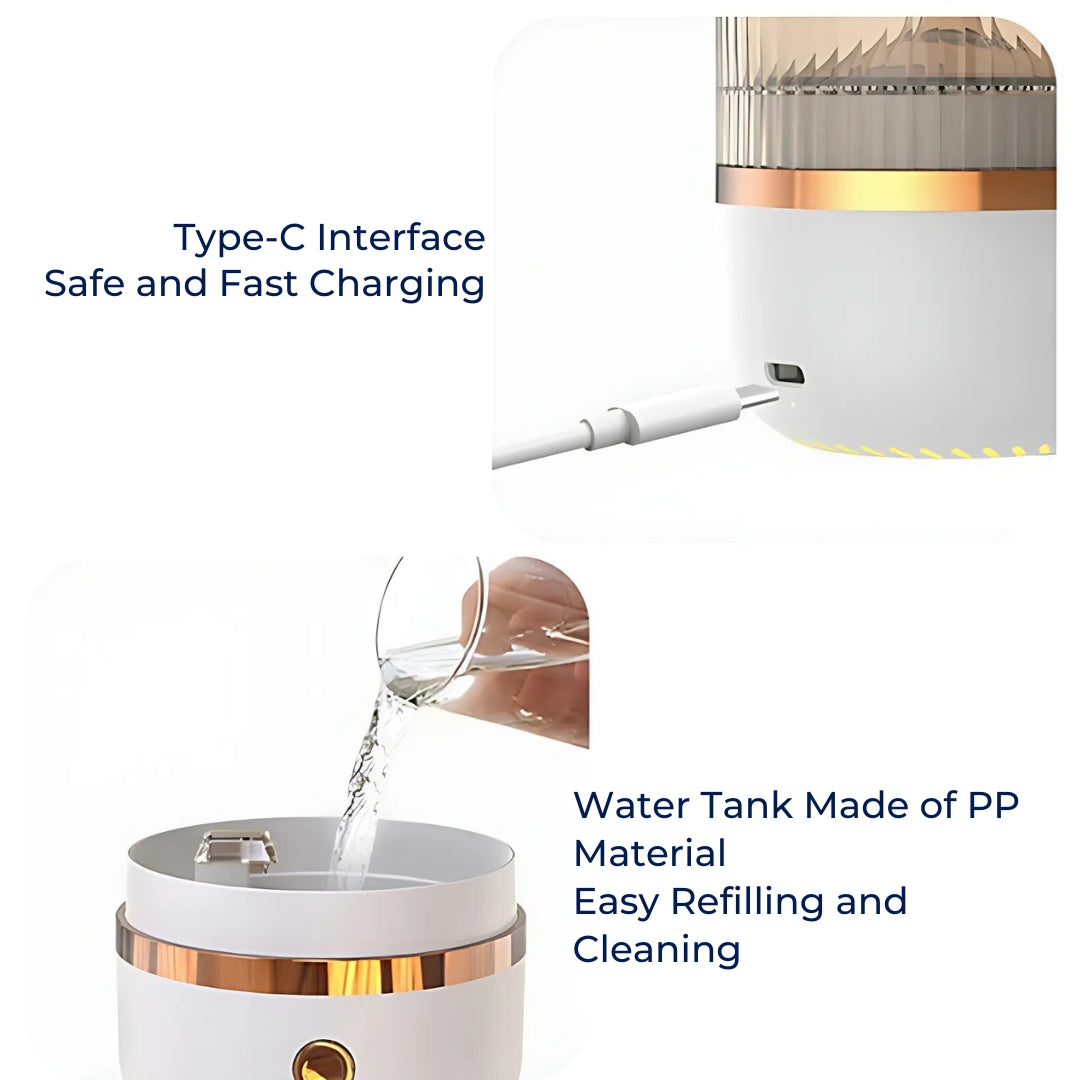 SereniGlow Crystal Salt Humidifier | USB Aroma Diffuser – Night Light & Air Purifier – For Relaxation, Stress Relief & Improved Air Quality
