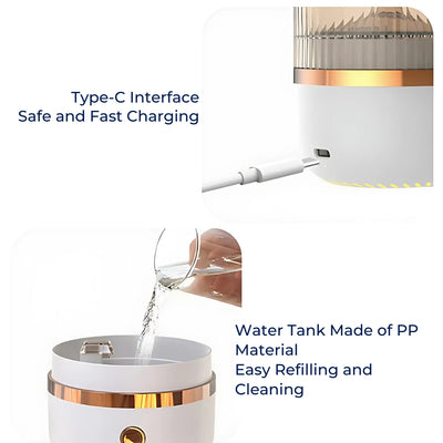 SereniGlow Crystal Salt Humidifier | USB Aroma Diffuser – Night Light & Air Purifier – For Relaxation, Stress Relief & Improved Air Quality