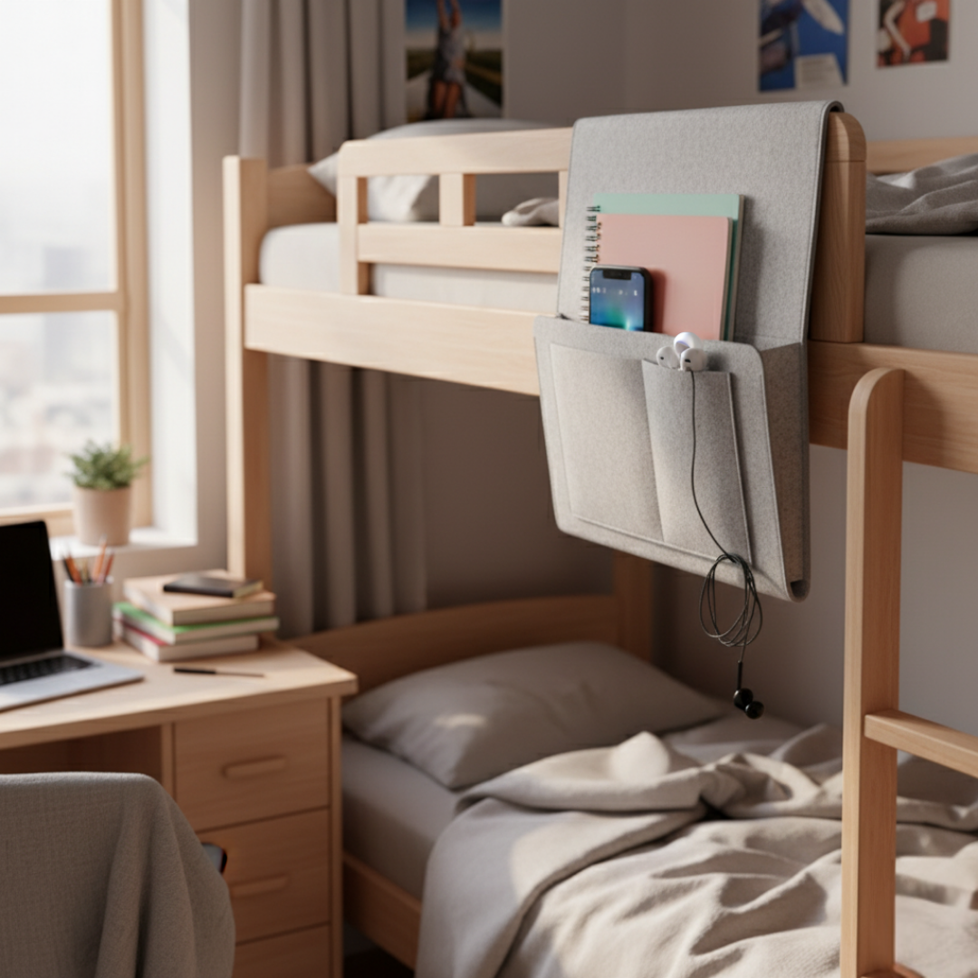 BedEase | Bedside Organiser Caddy – Essentials Within Reach – Thick Felt Durable Material – Save Space Stay Organised & Enjoy Nighttime Comfort