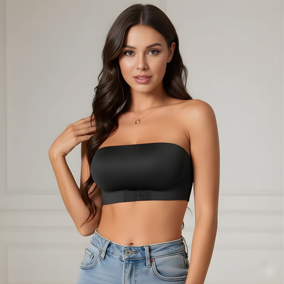 LiftEase | Strapless Wireless Support Bra – Front-Closure Easy Fit – Wire-Free Breathable Design – Stay-Up Lift, Comfort & Confidence All-Day