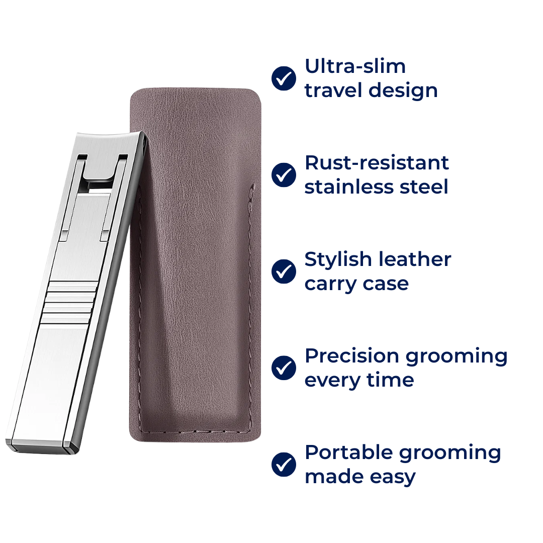 EdgeLux | Nail Clipper – Travel-Slim Design – Rust-Resistant Stainless Steel – Stylish Carry – Portable Grooming for Hands & Fingernails