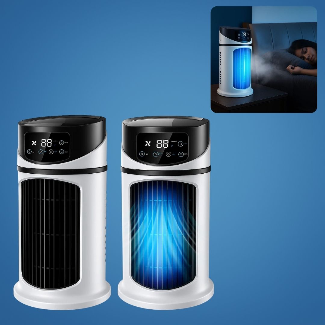 Aeromist | Portable Air Cooler Humidifier – Rapid Cooling – USB 5V – 300ML Water Tank – Quiet Operation for Desk and Home Use