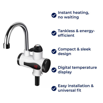AquaSwift | Instant Hot Water Tap – Tankless Design – Compact Energy-Efficient Unit – Ideal for Kitchens & Bathrooms