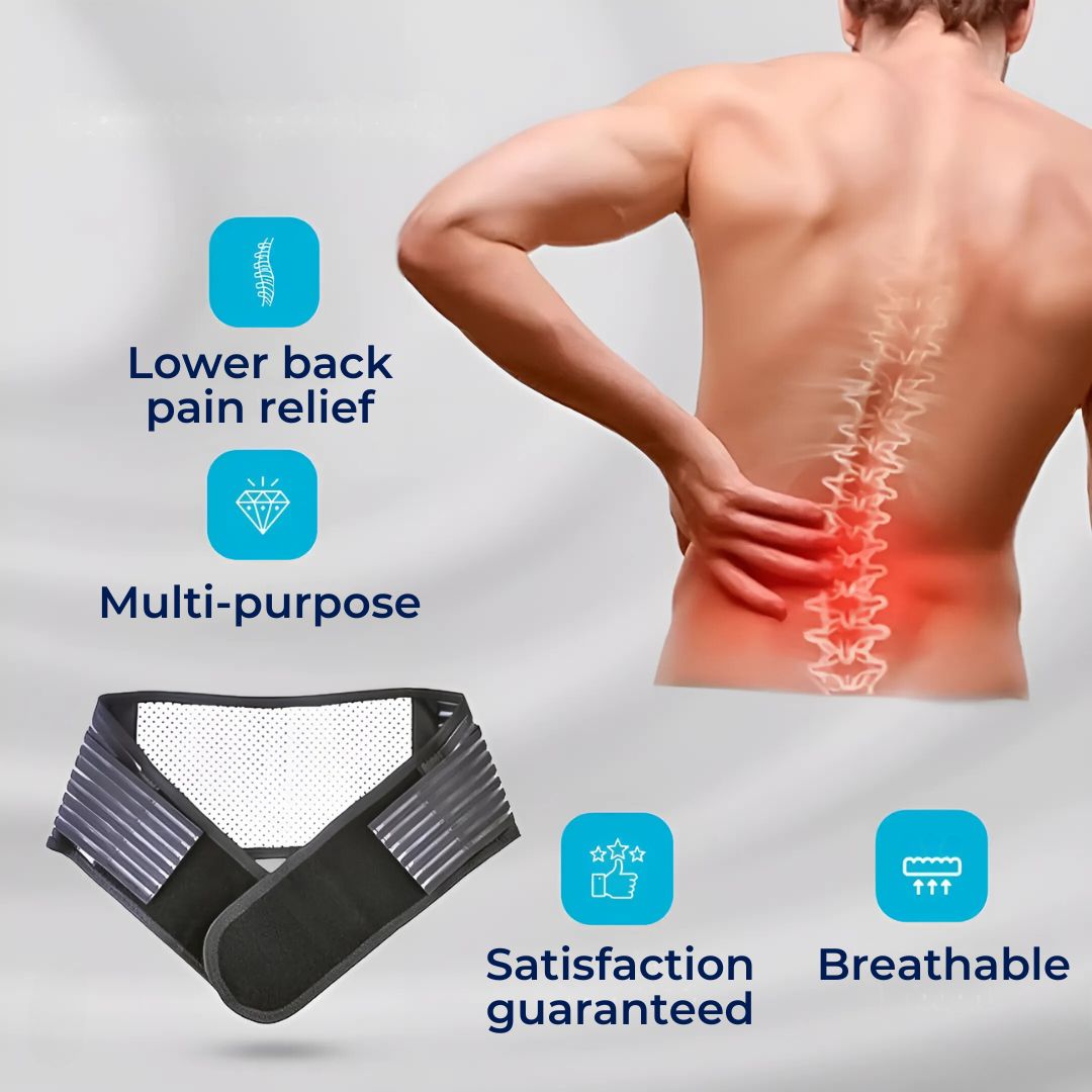 BackGuard Premium Back Pain Support Belt | Targeted Compression Relief - for Lower Back Strain - Herniated Discs and Posture Improvement