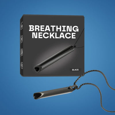 CalmAura | Anxiety Relief Breathing Necklace – Stainless Steel – Stress Reduction – Mindfulness Aid for Adults