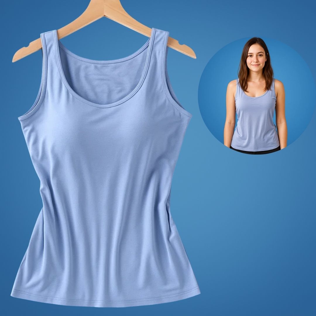 ComfortFlex | Padded Tank Top with Built-In Bra – Supportive Fit – Breathable Fabric – Ideal for Active Women