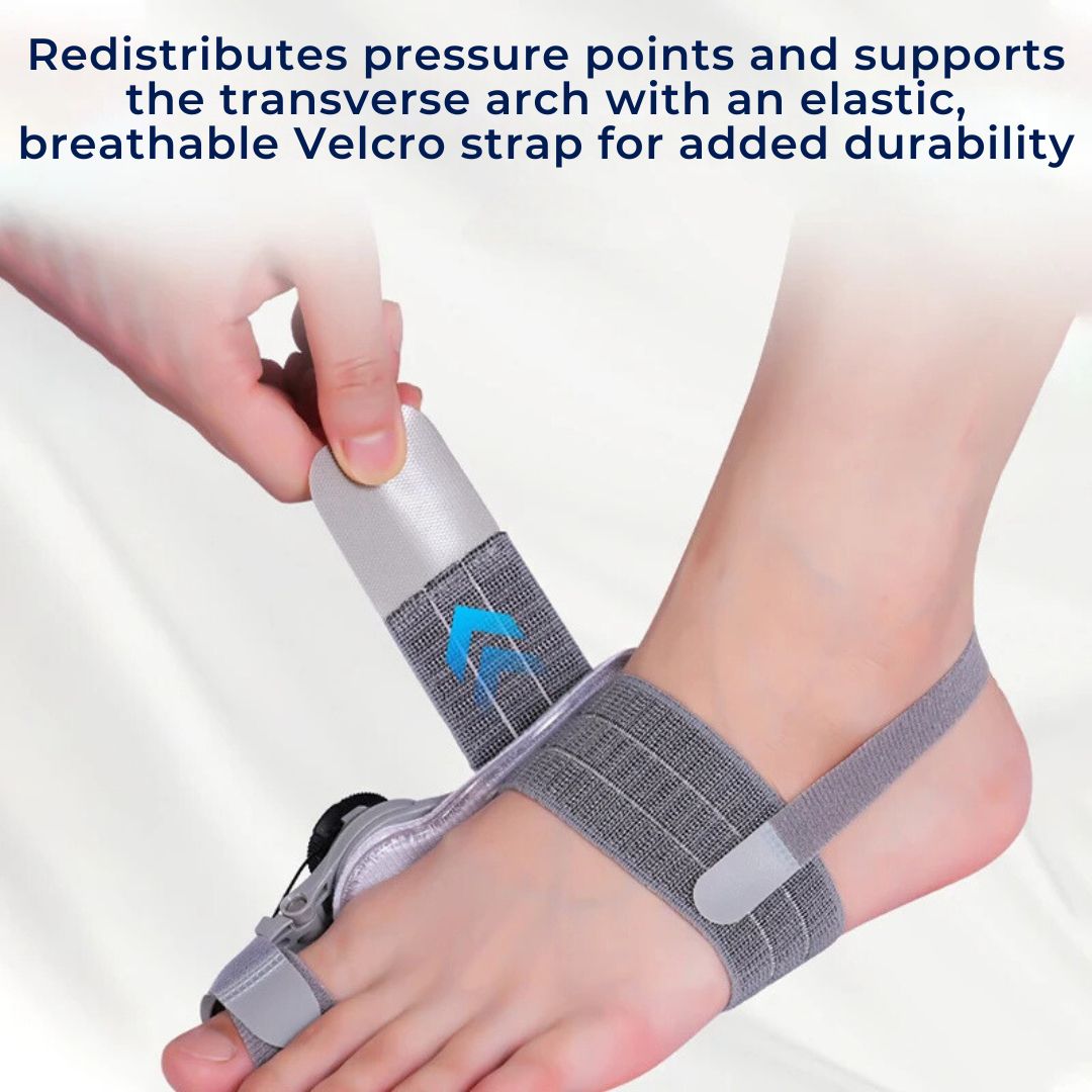 BunionEase Adjustable Relief Brace | for Hallux Valgus - Gently Correct and Alleviate Pain Associated with Bunions