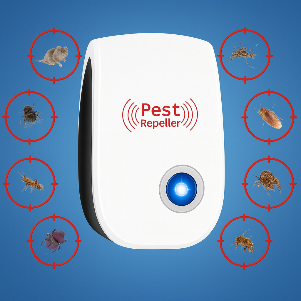 PestGuard | Ultrasonic Pest Repeller – Chemical-Free Protection – Silent Operation – Safe for Homes with Children and Pets