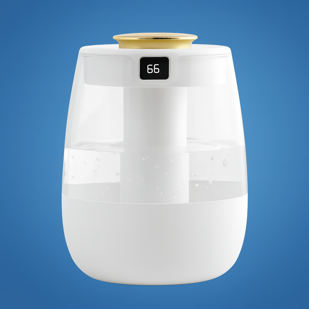 MistEase | Humidifier & Aroma Diffuser – Quiet Night-Light Mode – 1300 ml Tank – Dry Air Relief for Bedroom & Nursery