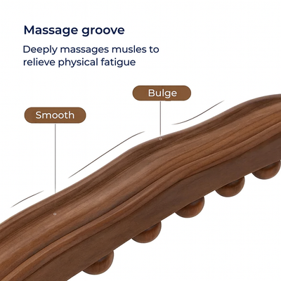 Flexirelief | Gua-Sha Massage Stick – Muscle Tension Relief – Natural Wood – Portable Wellness Tool – Circulation Boost – Deep Relaxation