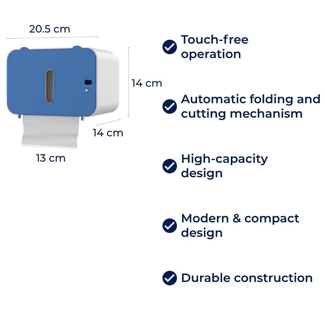 CleanGuard | Touch‑Free Toilet Roll Dispenser – Sensor‑Activated – Auto‑Fold Cut – For Busy Washrooms