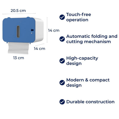 CleanGuard | Touch‑Free Toilet Roll Dispenser – Sensor‑Activated – Auto‑Fold Cut – For Busy Washrooms