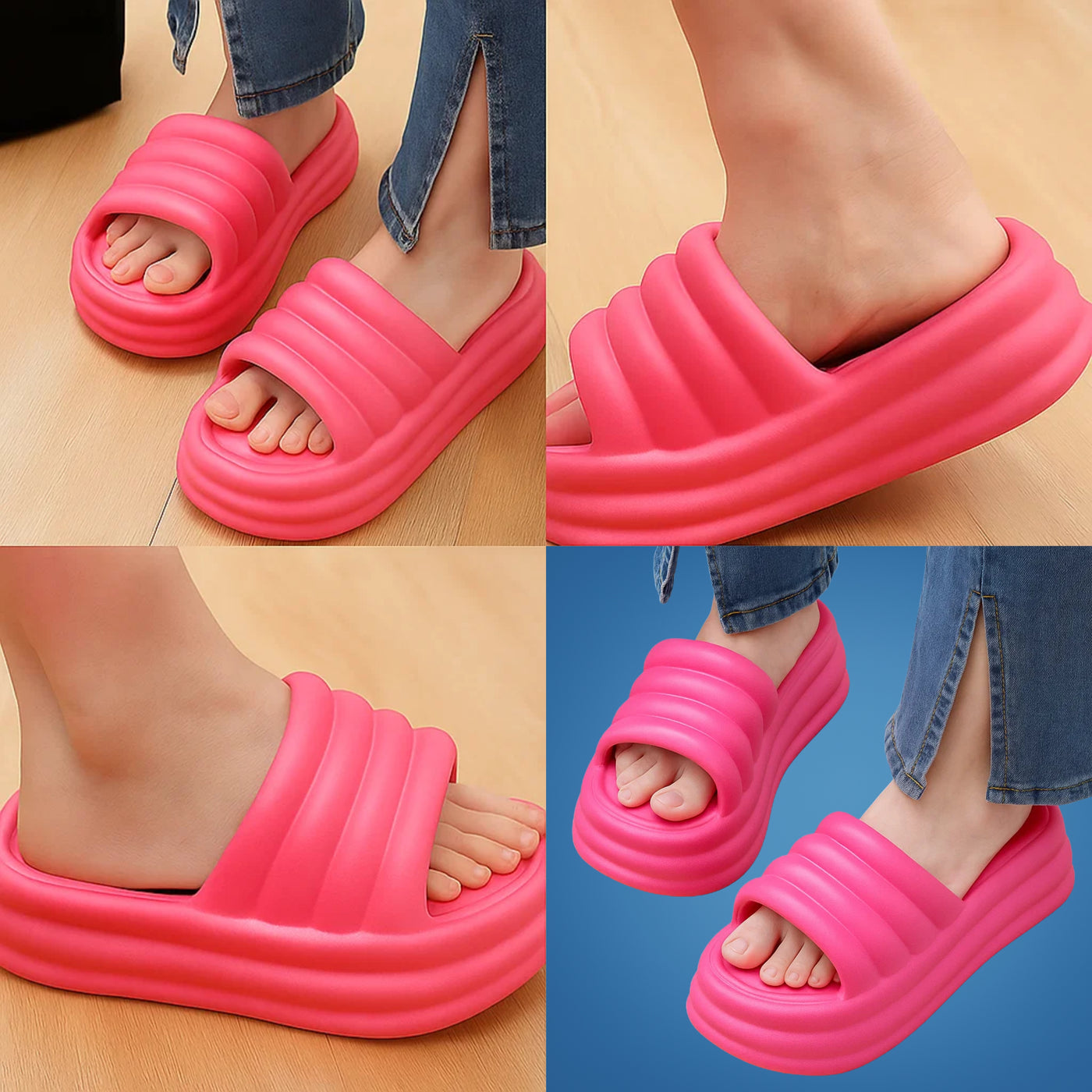 CloudEase | Platform Slider Sandals – Cushioned Sole – Lightweight Design – Women's Summer Comfort