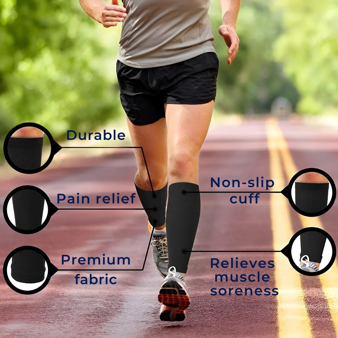 ComfortFlow Support Socks | Soft Highly Elastic Calf Compression - for Muscle Recovery and Circulation Enhancement