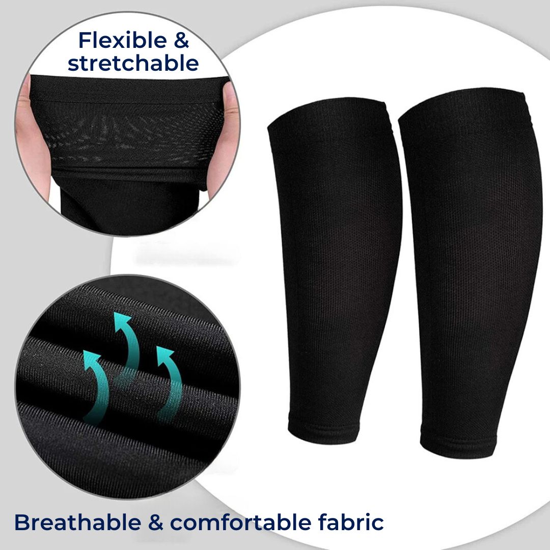 ComfortFlow Support Socks | Soft Highly Elastic Calf Compression - for Muscle Recovery and Circulation Enhancement