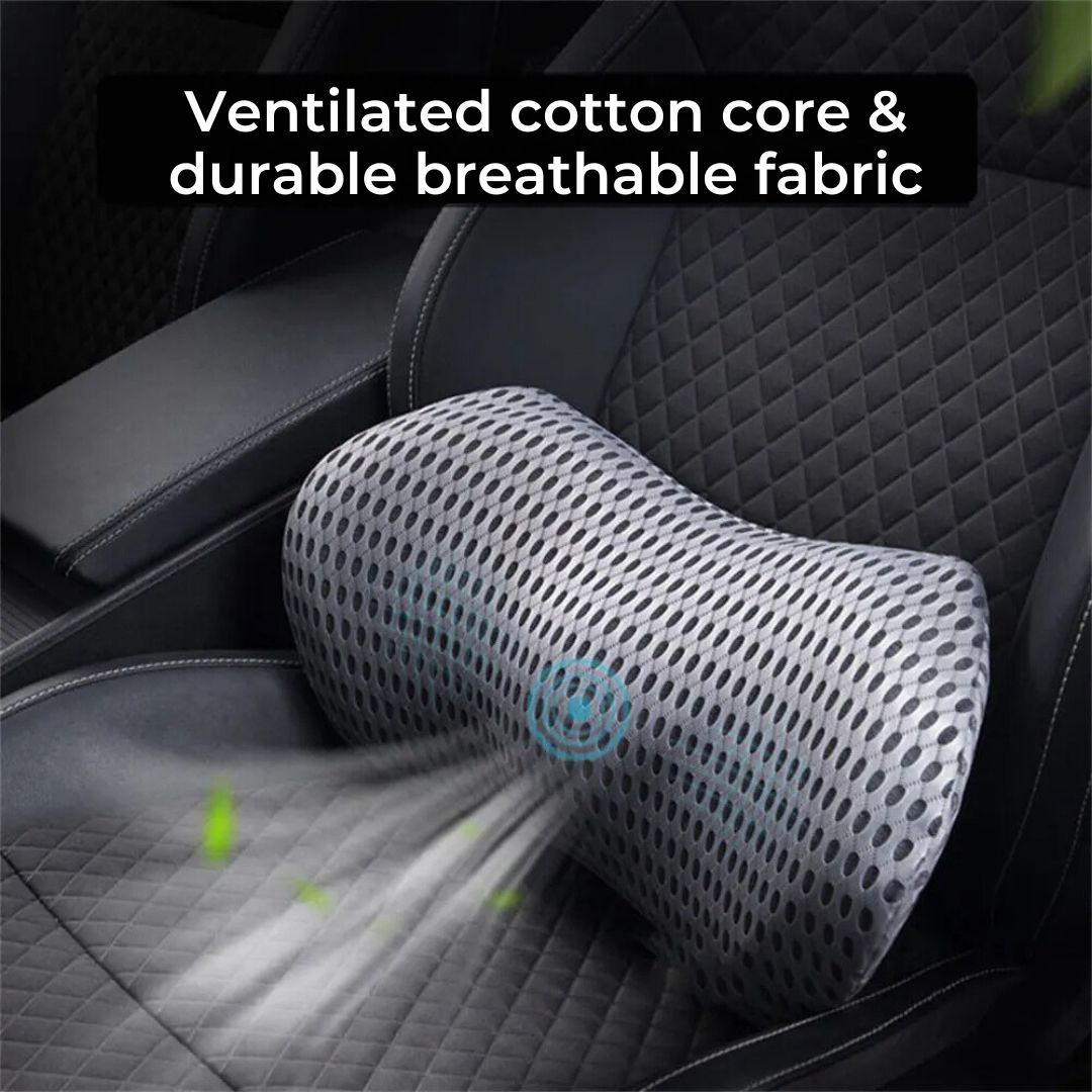 ComfortWave Lumbar Support Cushion | for Lower Back Pain Relief - Ergonomic Design for Office - Driving and Home Use