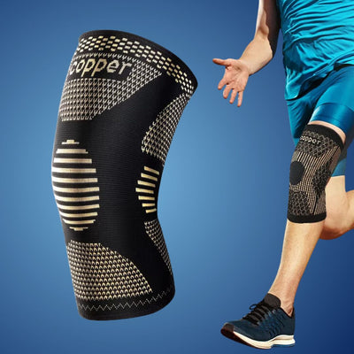 CopperFlex Knee Compression Sleeve | for Pain Relief - Support - Mobility - perfect for Athletes, Arthritis, Seniors, and Injury Recovery