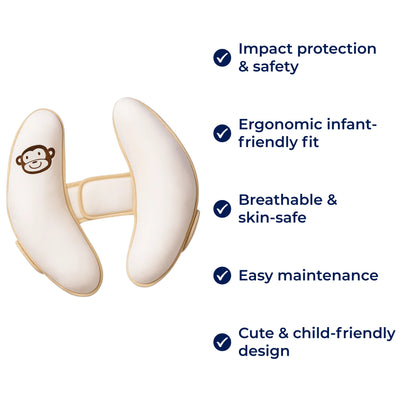 CuddleGuard | Baby Head Protection Pillow – Impact‑Absorbing Banana Cushion – Breathable – Stroller & Toddler Safety