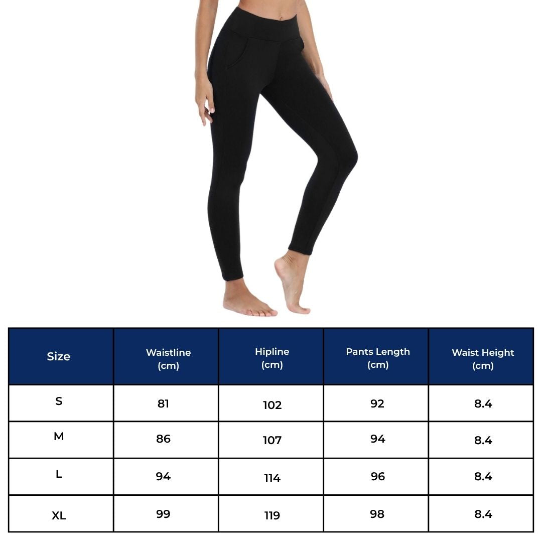 WarmFlex High-Waisted Warm Fleece Leggings | Winter Legging for Cold Weather - Warm Legging - for Outdoor Activities