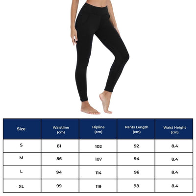 WarmFlex High-Waisted Warm Fleece Leggings | Winter Legging for Cold Weather - Warm Legging - for Outdoor Activities