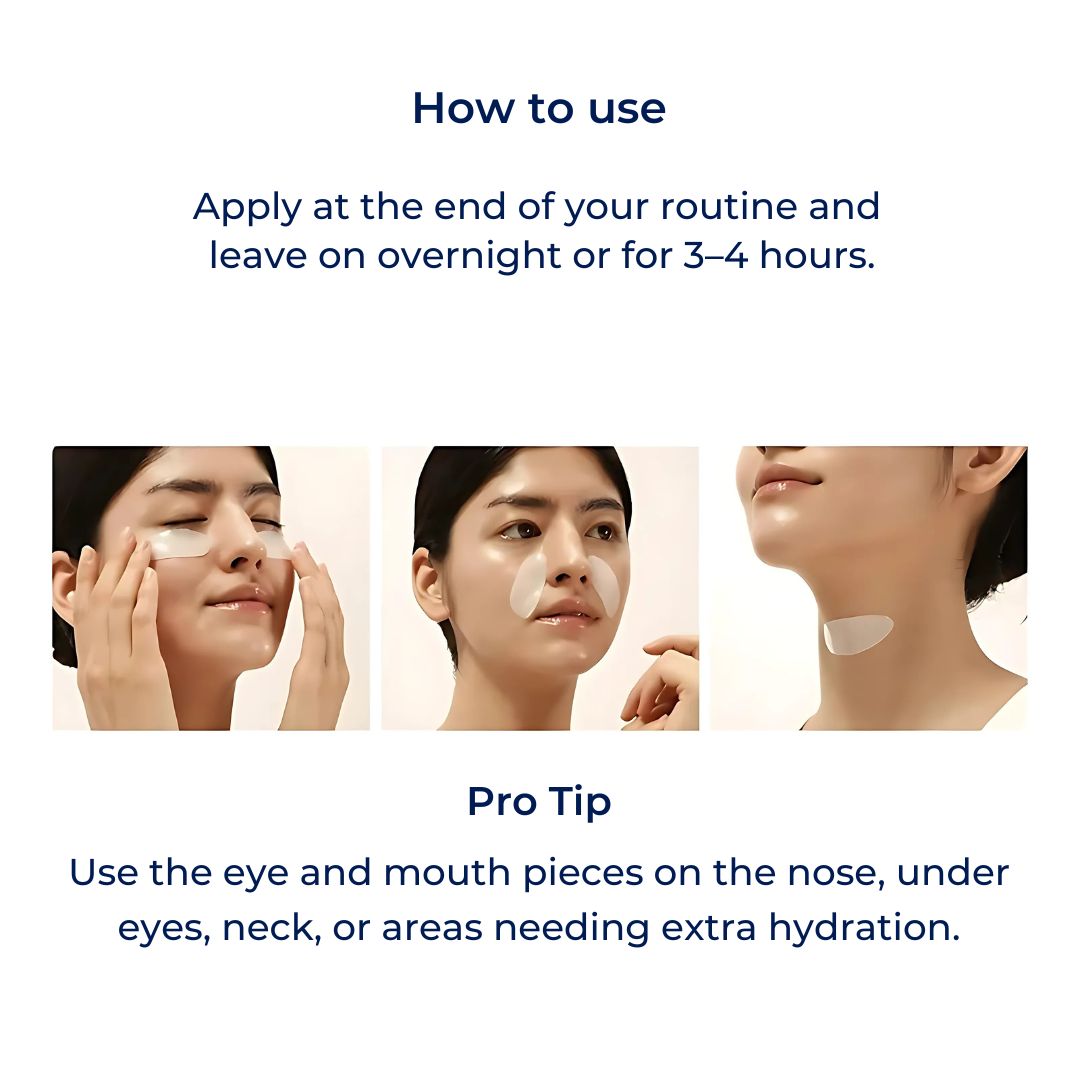 Dermaglow | Collagen Sheet Mask – Overnight Hydration – Hydrogel – Mature & Dry Skin